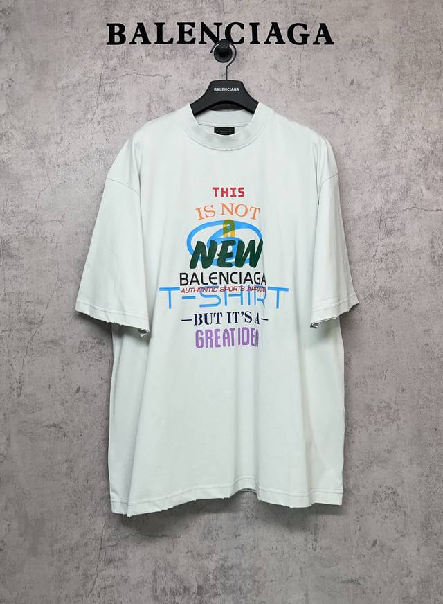 Balenciaga Top-Tier 1:1 Official Quality Short-Sleeve T-Shirt with Colorful Lett