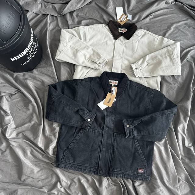 Stussy Workwear Series Detroit Retro Heavy Washed Corduroy Collared Cotton Jack