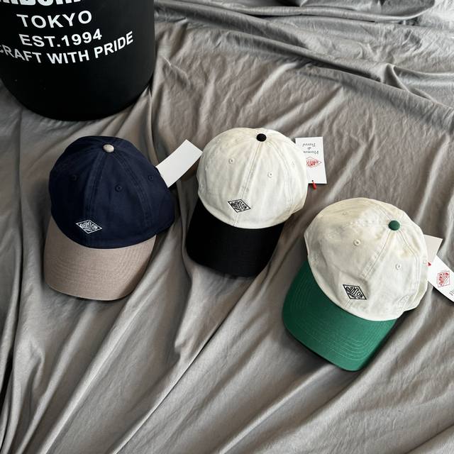 Danton Color Block Baseball Cap, Classic Japanese Workwear Style, Embroidered La