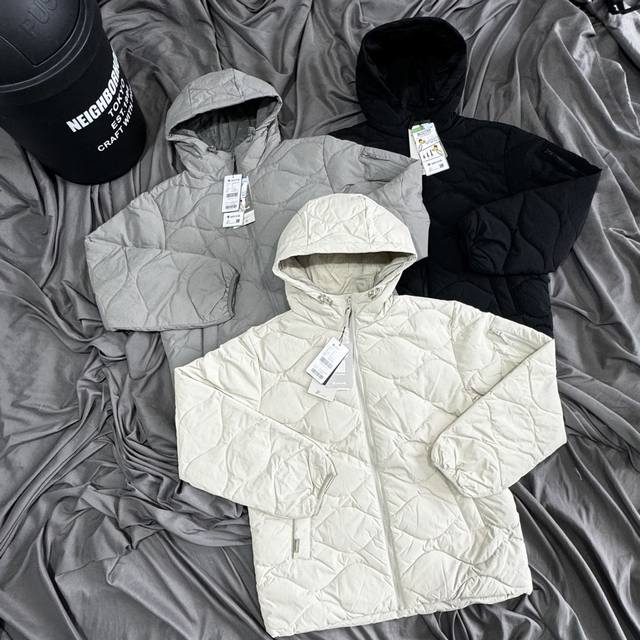 Original Japanese style trendy Snowpeak diamond pattern hooded down jacket. Size