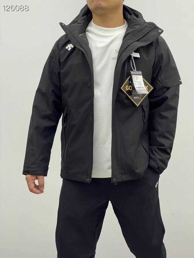 New Arrival Model Photos High Quality Descente Top-Grade Hooded 3-in-1 Jacket/Do
