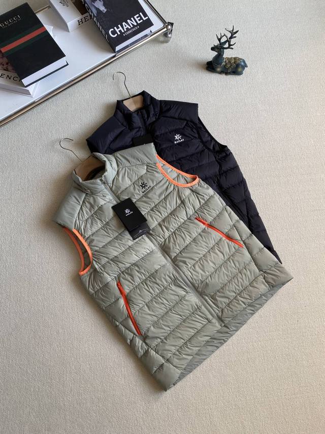 New Arrival Real Photos Kailas Men's Winter Warm Stand Collar Goose Down Vest f