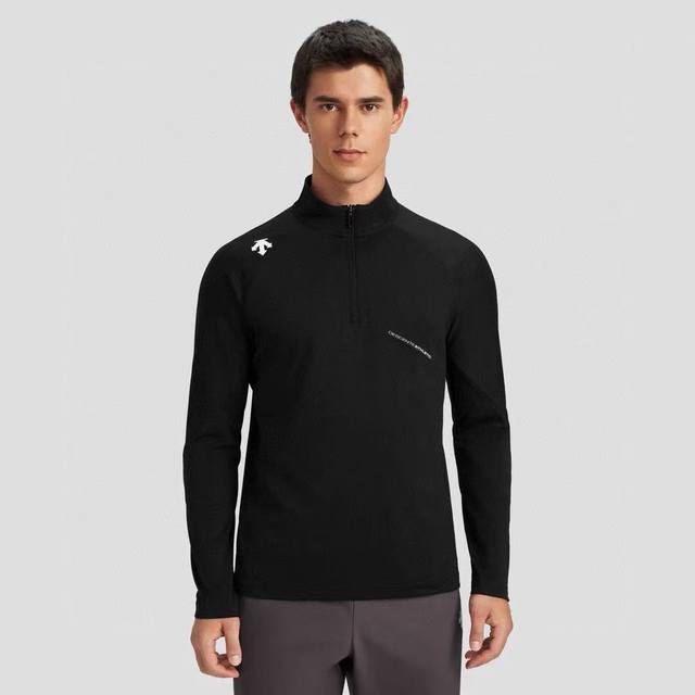 New Arrival Model Photos Descente 2025 Training Men's Stand Collar Long-Sleeve K