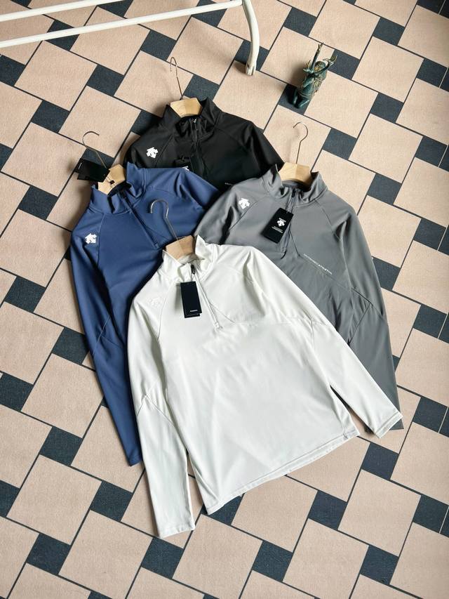 New Arrival Real Shots Descente 2025 Cross-Training Sports Men's Stand Collar Lo