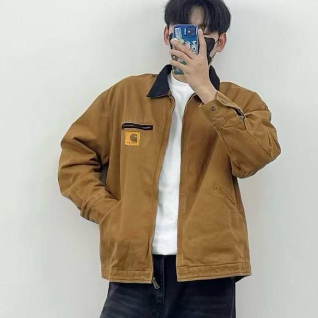 New Arrival Model Photos Carhart J97 Washed Seven-Color Jacket Carhartwipj97 Det