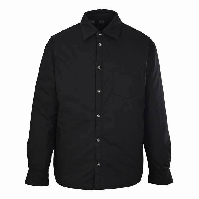 Chrome Hearts Ch 25Fw Cross-Button Solid Color Cotton Jacket. Made with high-qua