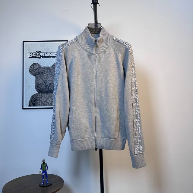 Style No.: D110 Dior Official Website Style Dior Ribbon-Patterned Jacquard Swea