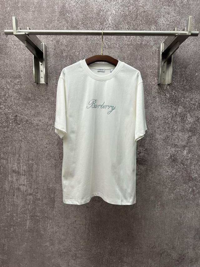 Bur*Erry 2026Ss Spring/Summer New Arrival Crew Neck Knitted Cotton T-Shirt. Made