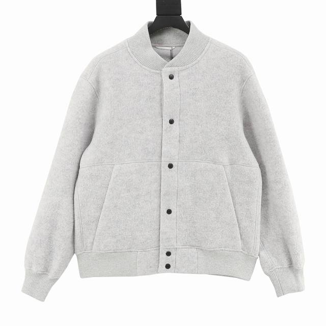 Canada Goose Cashmere Baseball Jacket with Sleeve Patch ( ). The fabric is a woo