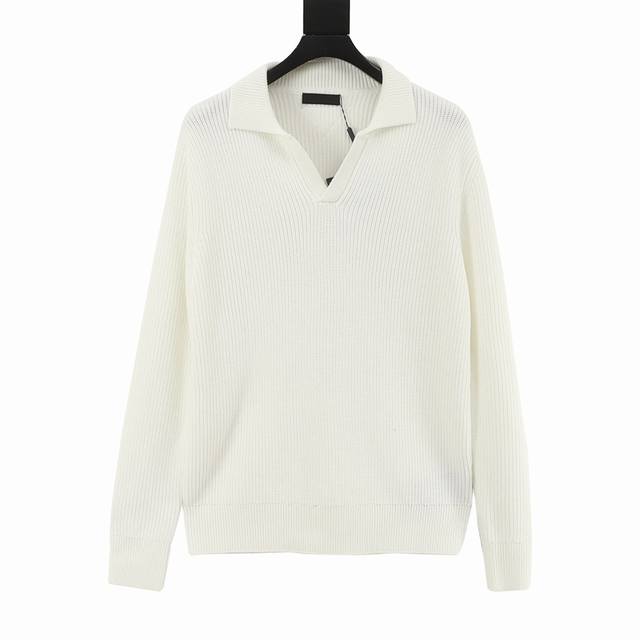 Prada Seagull Collar Old Money Style Cashmere Knit Sweater ( ) This product is