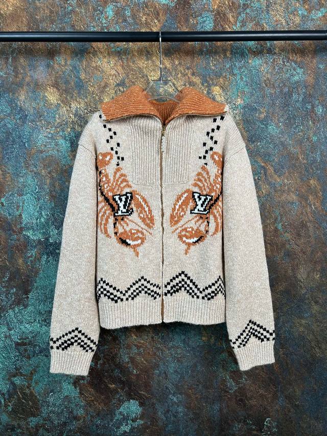 Louis Vuitton LV X Nigo Collaboration Fw25 Fall/Winter New Zipper Lobster Print