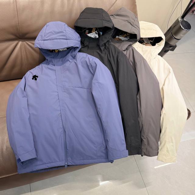 Descente Lightweight Down Cotton Jacket Colors: Dark Black, Carbon Gray, Dark Bl