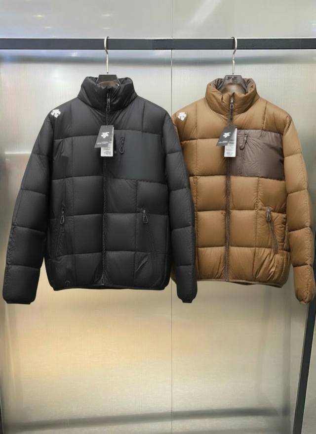 Descente 2025 Outdoor Sports Stand Collar Short Down Cotton Jacket, Winter Coupl