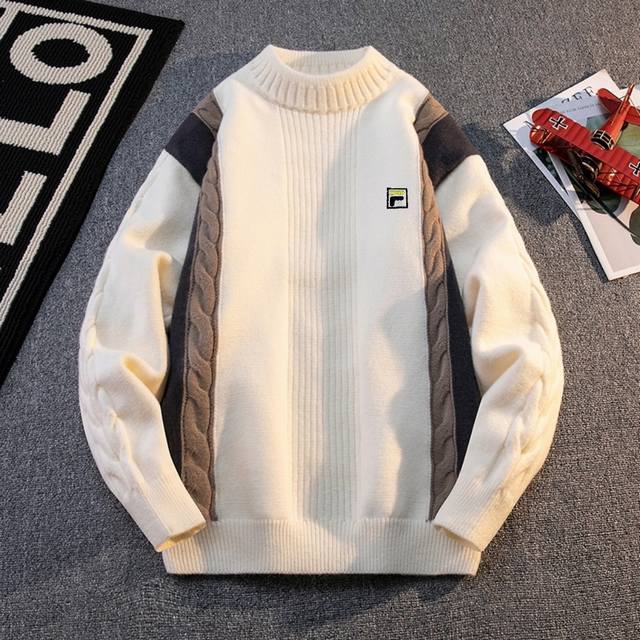 Fila 25S Men's Winter Crew Neck Sweater! A must-have! A new autumn/winter style
