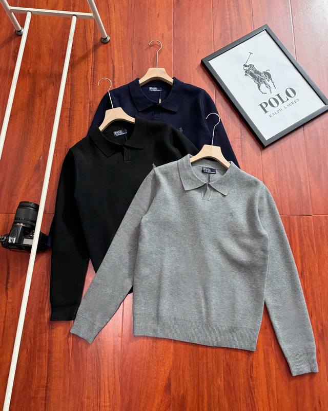 Original quality Ralph Lauren 2025 Fall/Winter new V-neck knit sweater. Top-qua