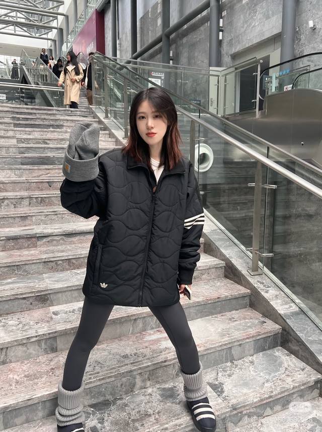 Adidas Originals Couple Style Stand Collar Warm Zipper Sports Casual Cotton Jack