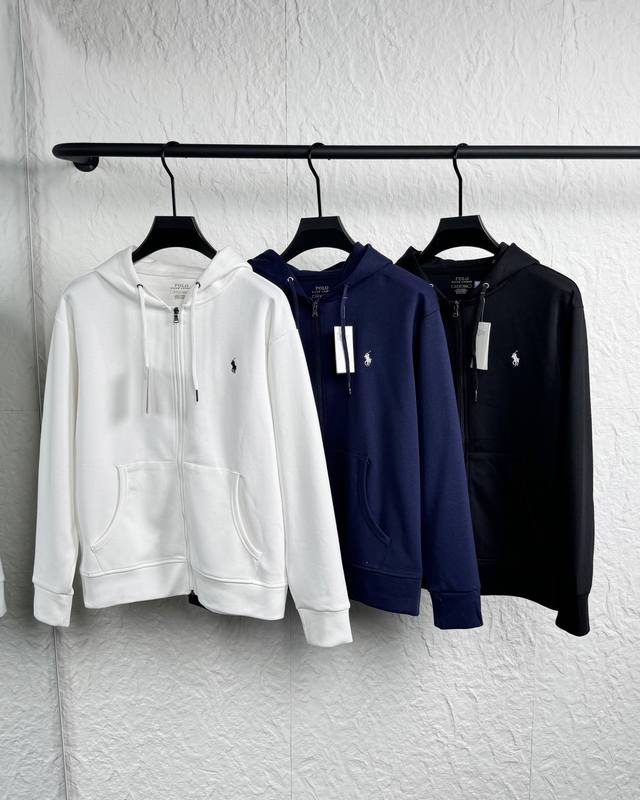 Ralph Lauren Tricolor Pony Embroidered Zip-Up Cardigan/Hoodie ( ) This hooded sw