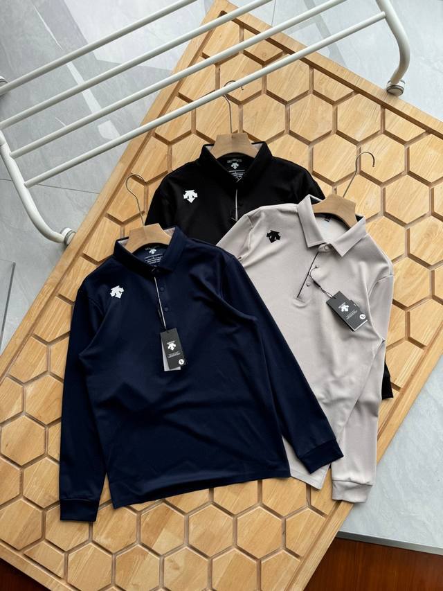 Supply Control Descnete Autumn New Men's Classic Long-Sleeve Polo Shirt Export