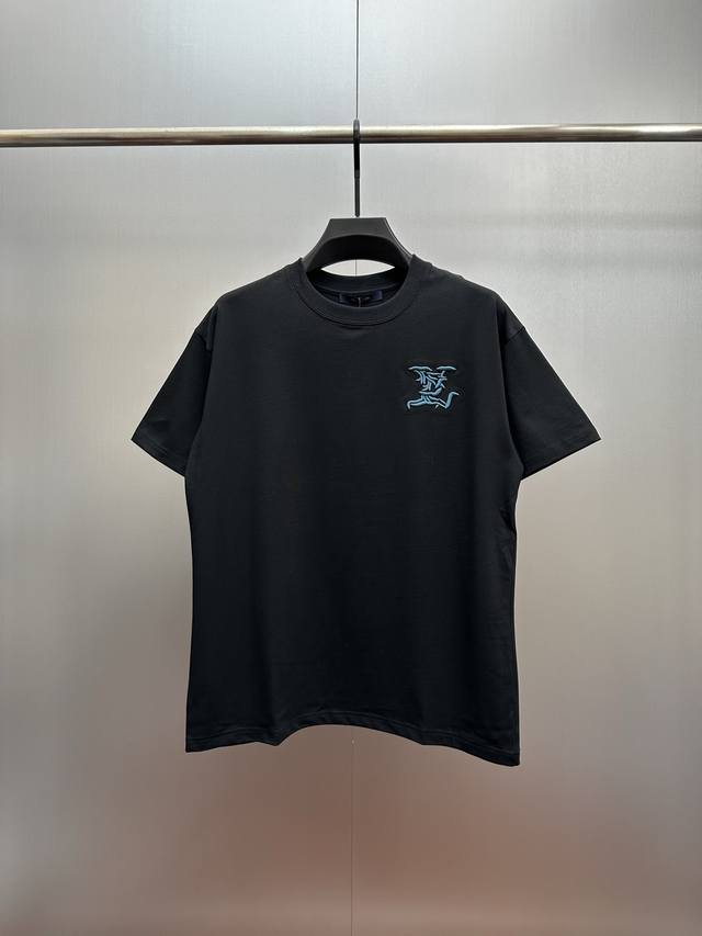 LV Ethnic Style Embroidered Short-Sleeve T-Shirt ( ) Made of 320g heavyweight fa