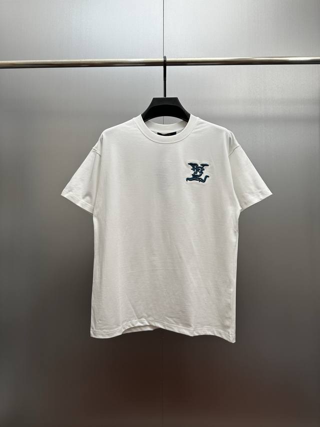 LV Ethnic Style Embroidered Short-Sleeve T-Shirt ( ) Made of 320g heavyweight fa