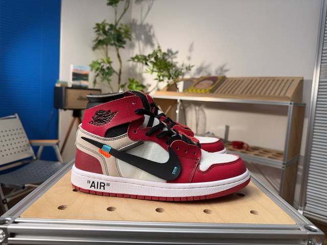 Off-White X Jordan Air Jordan 1 Retro High Unc Leather Og Collaboration Deconstr