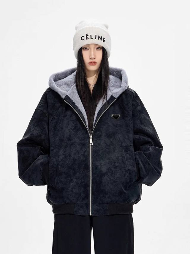 High-quality fleece-lined and thickened #prada Prada Autumn/Winter New "One Pie