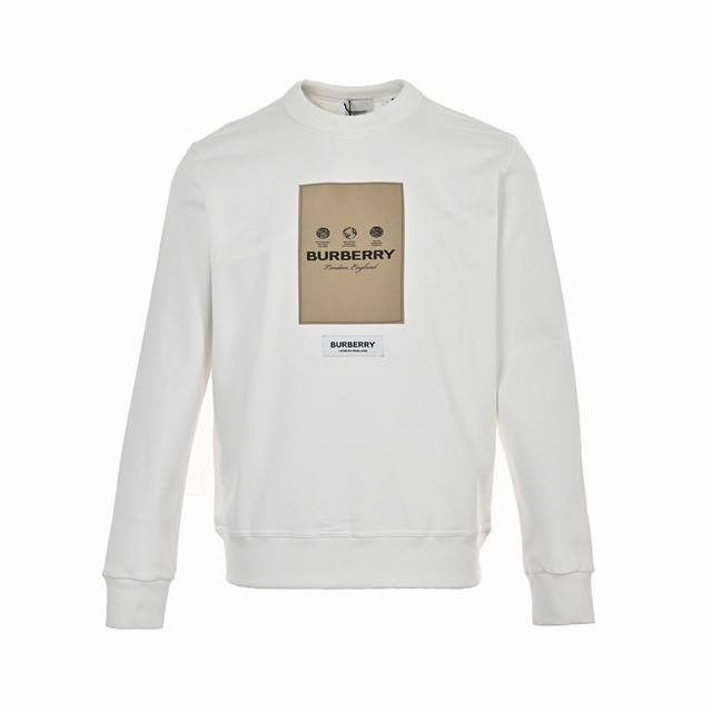 Burberry 22Fw Patch Label Crew Neck Sweatshirt ( ). Made with custom 420g double