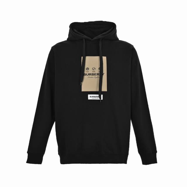 Burberry 22Fw Tag Patch Hooded Sweatshirt ( ). Custom-made 420g double-yarn tigh