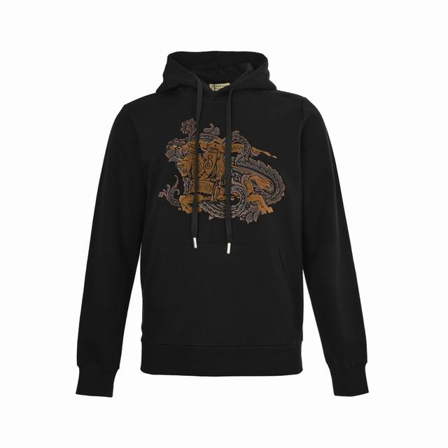 Burberry 25Fw Flocked Pony Print Hooded Sweatshirt. This new Burberry 25 Fall/Wi