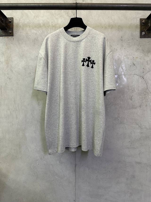 Chrome Hearts 25Ss Cross Flocked Print Crew Neck Short Sleeve T-Shirt Fabric: Hi