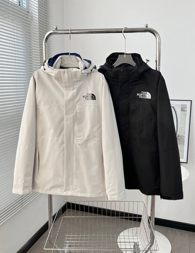 7702# The Norh Face 3-in-1 Classic Detachable Waterproof Jacket, Genuine Origina