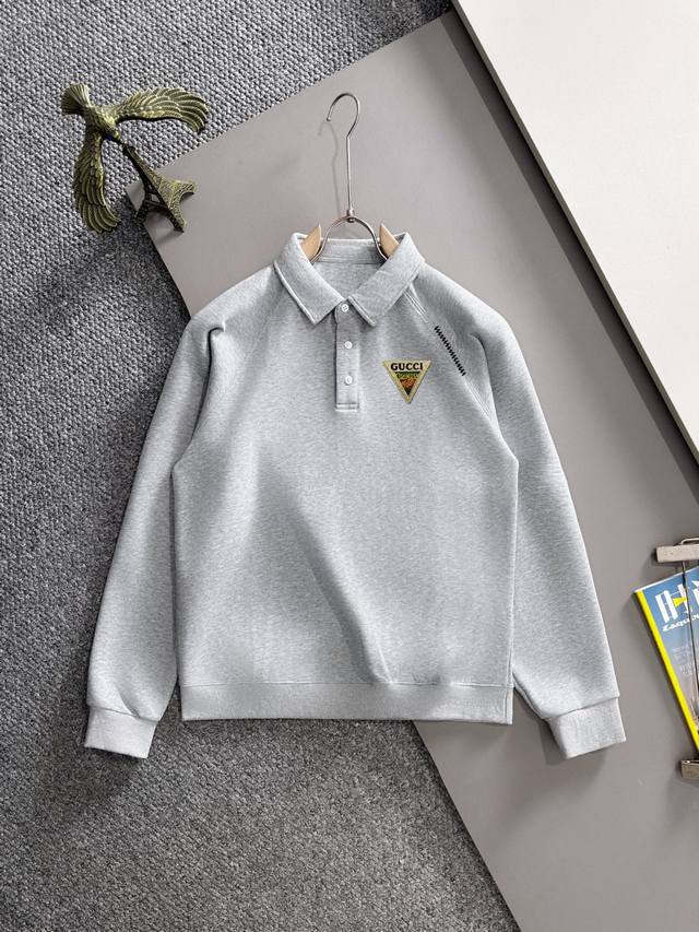 Gucci Exclusive First Release 25Ss Autumn/Winter New Lapel Sweatshirt Long Slee