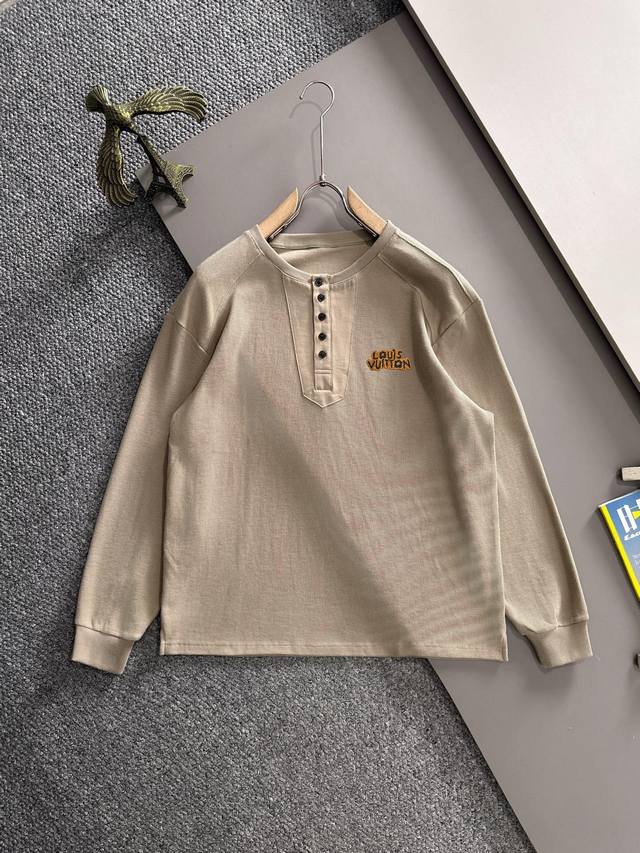 Lv Exclusive First Release 25Ss Autumn/Winter New Crew Neck Sweatshirt Long Slee