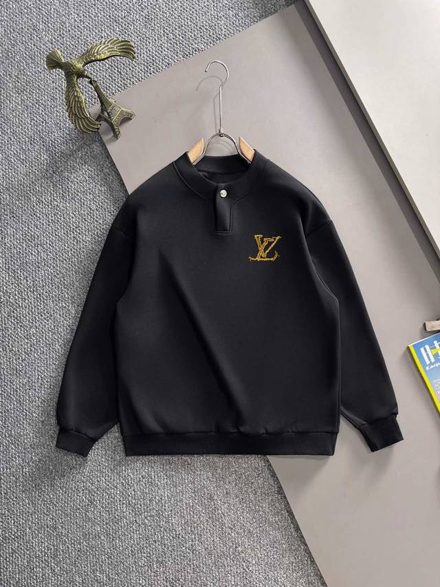 Lv Exclusive First Release 25Ss Autumn/Winter New Crew Neck Sweatshirt Long Slee