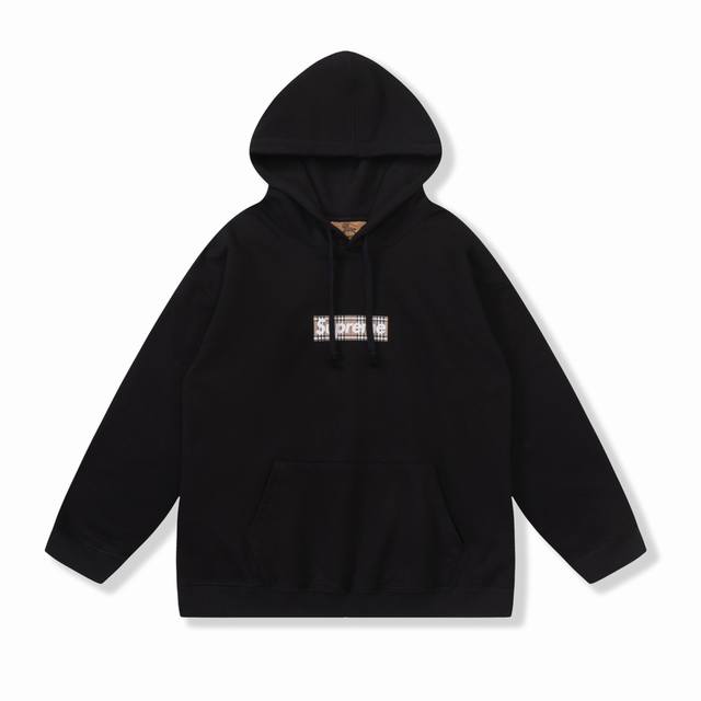 Supreme X Burberry Collaboration Series 24Ss New Trendy Classic Sweatshirt, exqu