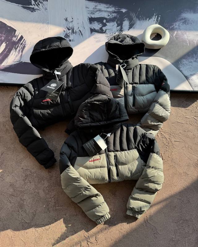 New Arrival: Mammut Rib-Lined Color-Blocked Fleece-Lined Thick Cotton Jacket, Un