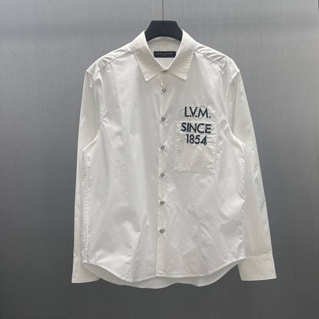 Lu Long-Sleeve Logo Shirt This crisp village shirt, tailored from cotton poplin,