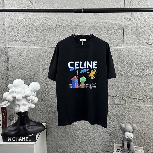 Celi* Celine Spring/Summer Simple Letter Print Craft Personalized Logo Custom Do