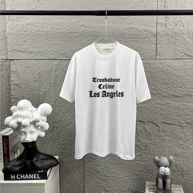 Celi* Celine Spring/Summer Simple Letter Flocked Craft Personalized Logo Custom