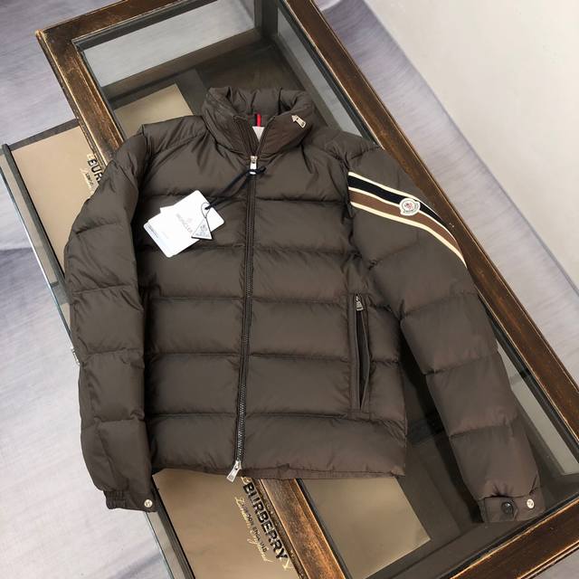 Moncler Solayan Men's Tricolor Tri-Tone Short Down Jacket! Newly available on th