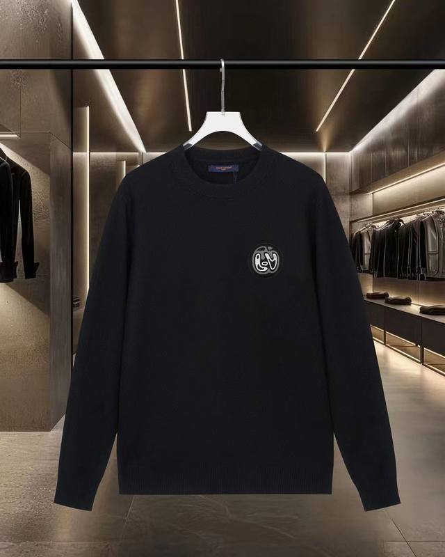 Lv Louis Vuitton exquisite logo crew neck sweater Premium wool blend sweater for