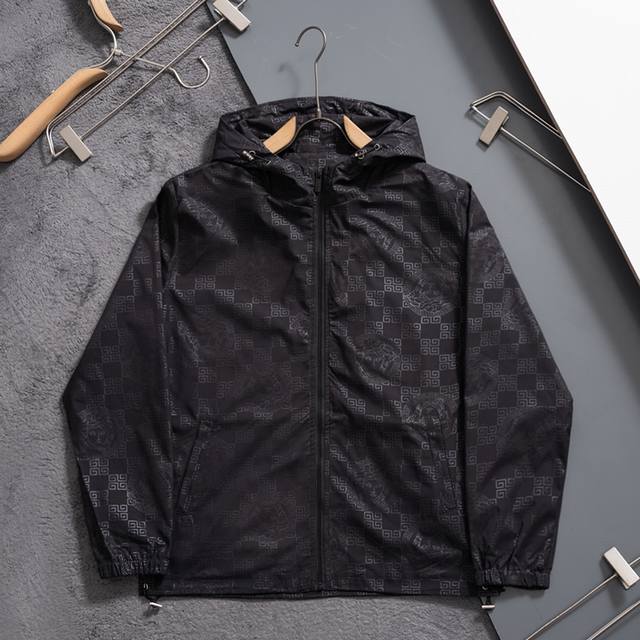 J7041# 2026 Givenchy Windproof Jacket, Sizes M-Xxxl