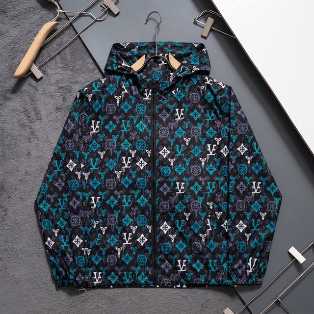 J7033# 2026 Louis Vuitton Windproof Jacket, Sizes M-Xxxl