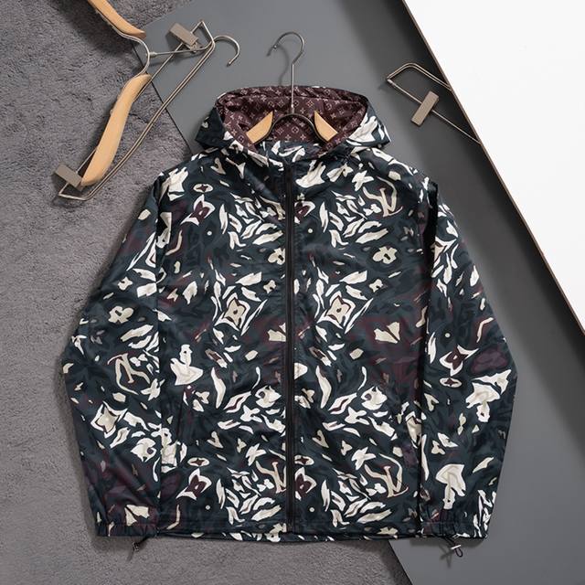 J7025# 2026 Louis Vuitton Windproof Jacket, Sizes M-Xxxl