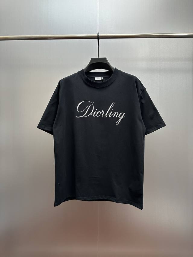 Dior Handwritten Black T-Shirt Classic black with a black Diorling handwritten p