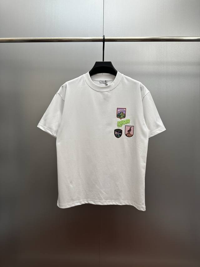 Dior Embroidered White T-Shirt ( ) Made with 320g heavyweight fabric, this class