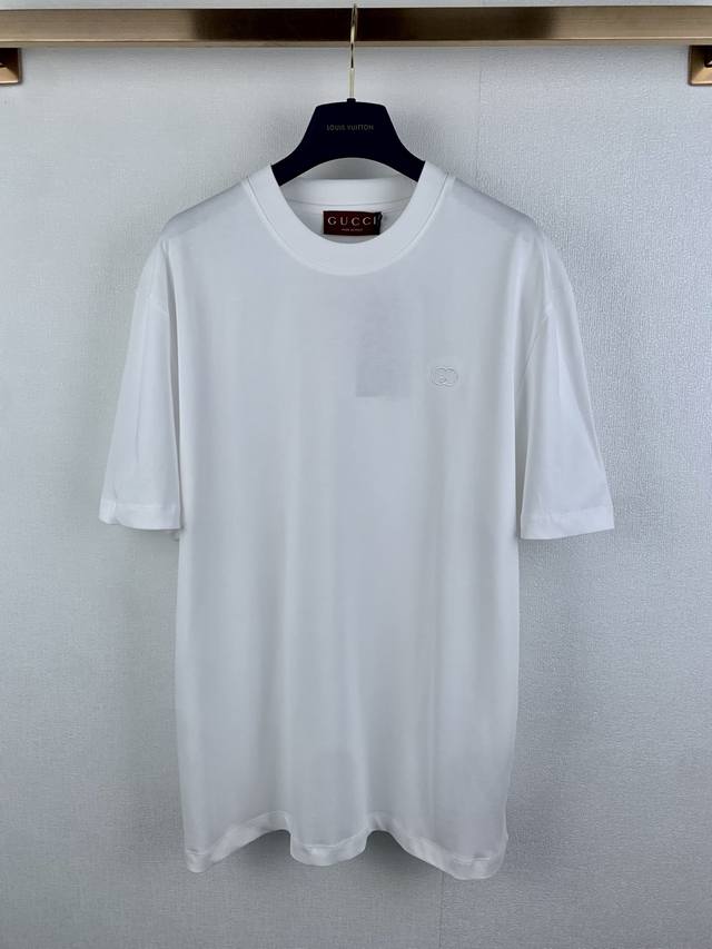 Gucci New Embroidered Knit Cotton T-Shirt. The brand's elements are cleverly int