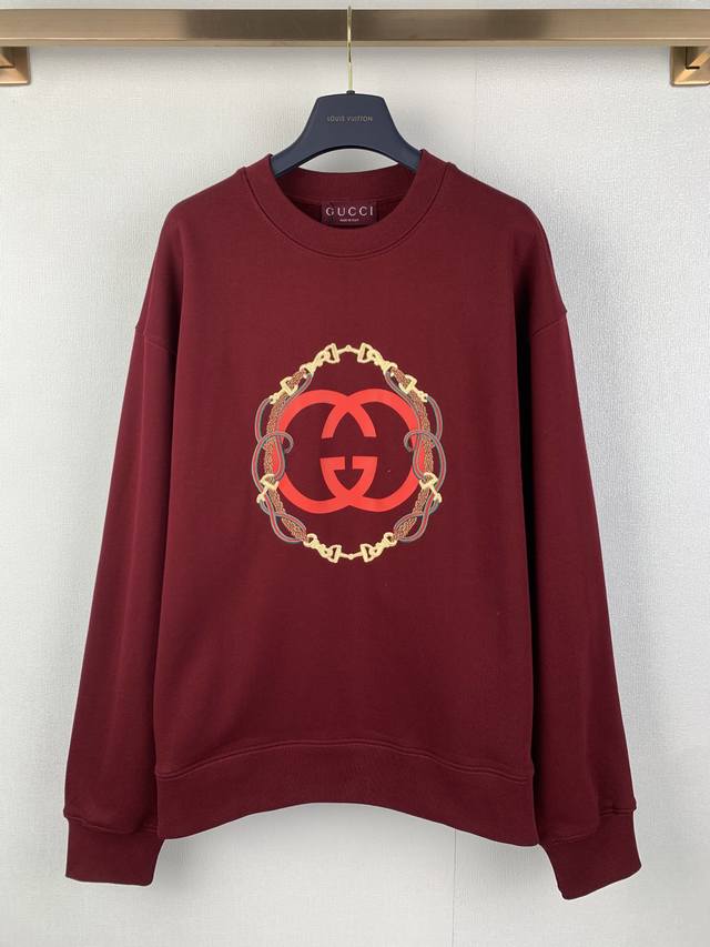 Gucci Embroidered Knit Cotton Long-Sleeve Sweatshirt ( ) Fabric: 26-count double