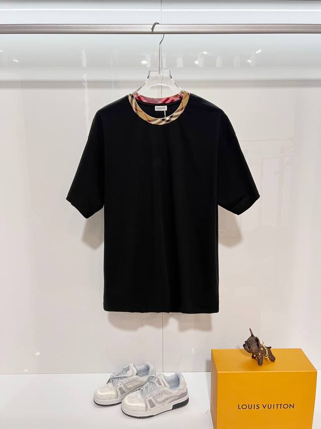 Burberry High-Quality 320g Crew Neck Short Sleeve T-Shirt. Classic and simple so