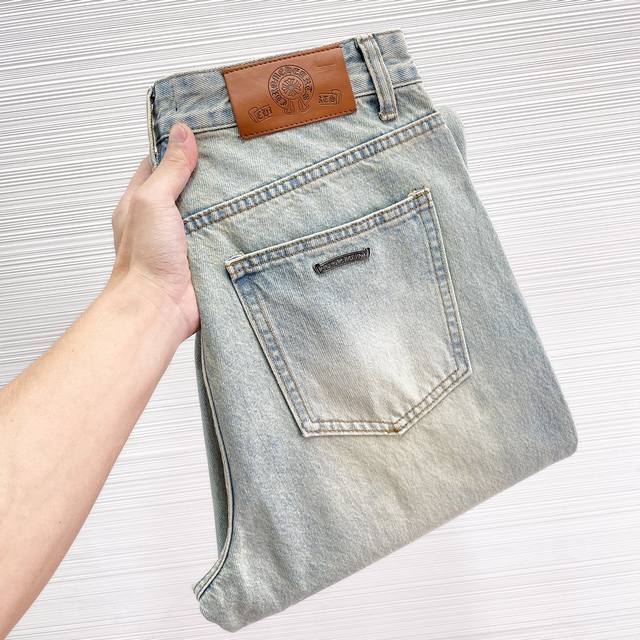 Chrome Hearts 25Ss Autumn/Winter New Arrival Original Quality Washed Jeans, Hig